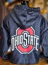 Black Ohio State OSU Buckeyes Furry Cropped Hoodie - ALL SALES FINAL