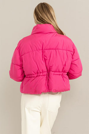 Fuchsia Weekend Ready Quilted Puffer Jacket - ALL SALES FINAL