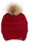 C.C. Decorative Tilted Whip Stitch Slouch Beanie - 4 Colors
