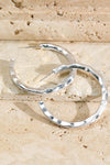 Textured Hoop Earrings in Gold and Silver