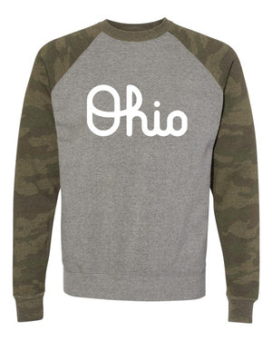 Grey/Camo Ohio Crewneck Sweatshirt