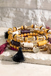 Passion Fruit Multi Layered Mixed Beads Bracelet