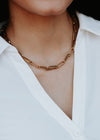 Gold Paperclip Chain Necklace