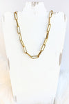 Gold Paperclip Chain Necklace