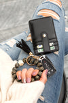Leopard Beaded Key Ring Wallet Bracelet - 3 Colors