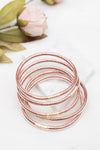 Glitter Jelly Bangle Bracelets in Gold or Rose Gold - ALL SALES FINAL