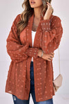 Sheer Polka Dot Cardigan For Women