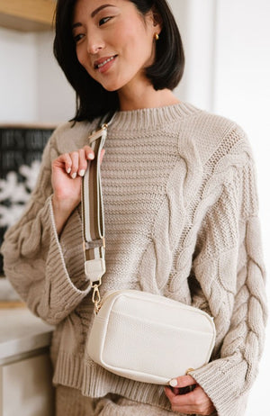 Willow Crossbody Belt Bag Fanny Pack - Cream or Taupe