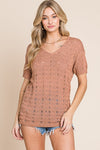 Lightweight V-Neck Sweater Top - 2 Colors