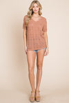 Lightweight V-Neck Sweater Top - 2 Colors