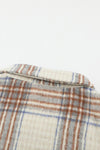 Pocket Plaid Half Zip Sweatshirt