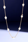 Pearl Link Necklace in Gold or Silver