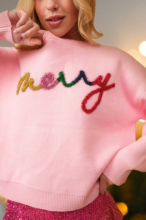 MERRY Letter Christmas Sweater