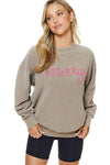MERRY Graphic Ribbed Sweatshirt - ALL SALES FINAL