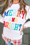 Merry Cable Knit Pullover Sweatshirt