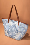 Palm Leaf Pattern Shoulder Bag