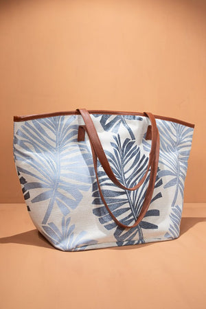 Palm Leaf Pattern Shoulder Bag