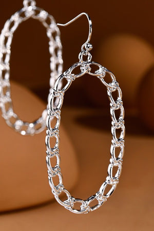 Chain Linked Oval Earrings