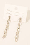 Dainty Oval Chain Dangle Earrings