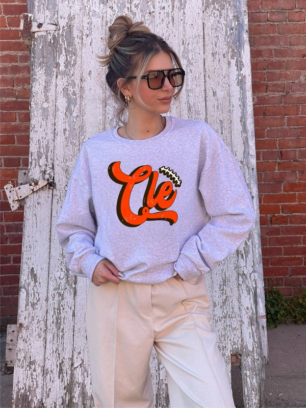 Cle Game Day Crew Sweatshirt in Ash