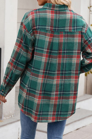 Oversized Flannel Plaid Button Down Shirt in 3 Colors