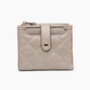 Melody Quilted Zip Top Wallet in Khaki