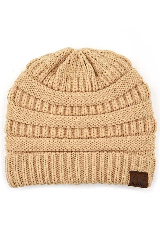 C.C Solid Cable Beanie