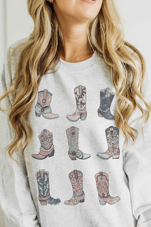 WESTERN COWBOY BOOTS Graphic Sweatshirt