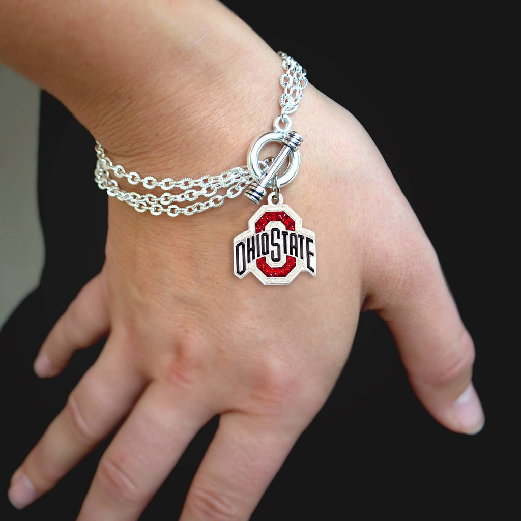 Ohio State Buckeyes  Game Day Glitter Bracelet - ALL SALES FINAL