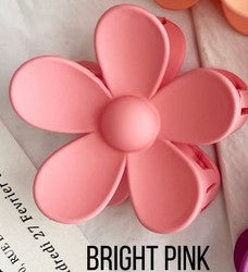 Flower 3-Inch Hair Clips - 3 Various Colors