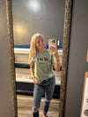 Heather Sage Swiftie Est 1989 Graphic Tee