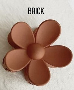 Flower 3-Inch Hair Clips - 3 Various Colors
