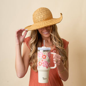 40 oz Take Me Everywhere Tumbler-Beyond Blooms Pink Orange