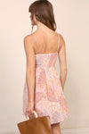 Blush Boho Print Smocked Top Dress - ALL SALES FINAL
