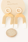 U Shaped Polymer Clay Drop Earrings