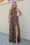 Print Chiffon Maxi Dress in Black or White - ALL SALES FINAL