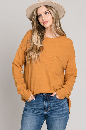Honey Loose Sweater with Drop Shoulder