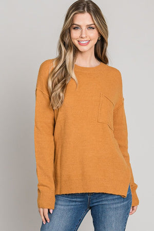 Honey Loose Sweater with Drop Shoulder