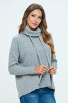 Heather Gray Turtle Neck Long Sleeve Top - ALL SALES FINAL