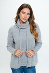 Heather Gray Turtle Neck Long Sleeve Top - ALL SALES FINAL