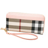 Plaid Full Zipper Full Size Wallet in Grey or Pink