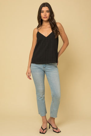 Black Textured Cami Top - ALL SALES FINAL