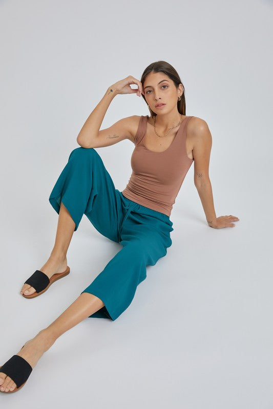 Basic Jersey Scoop Neck Tank Top - Various Colors - ALL SALES FINAL