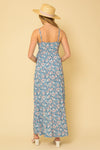 Blue Floral Maxi Dress - ALL SALES FINAL