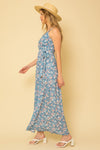 Blue Floral Maxi Dress - ALL SALES FINAL