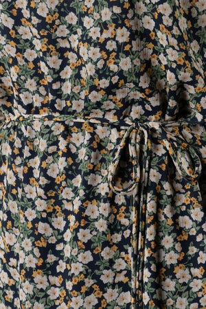 Navy Printed Camisole Dress - ALL SALES FINAL