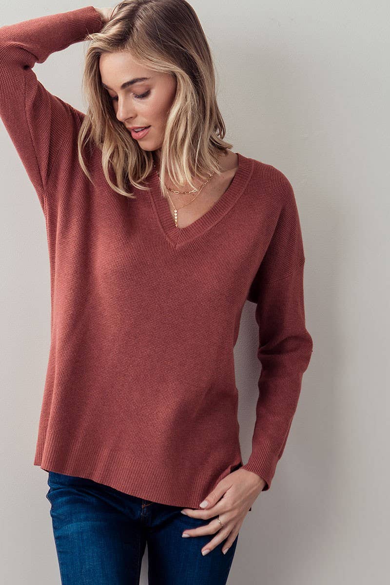 Amber Pointelle Knit Sweater
