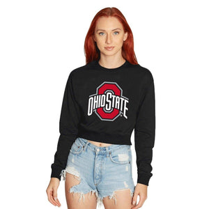 Ohio State OSU Buckeyes Knit Cropped Crewneck