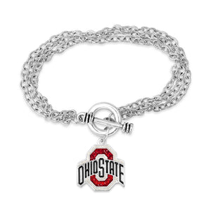 Ohio State Buckeyes  Game Day Glitter Bracelet