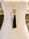 Faux Leather Tassel Necklace